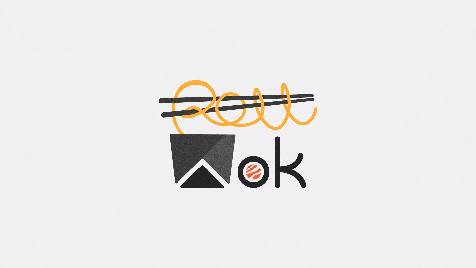 Разработка логотипа суши-бара «Roll Wok Club» в Торопце